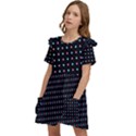 Pattern Dots Dot Seamless Kids  Frilly Sleeves Pocket Dress View3