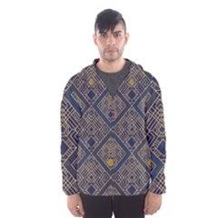 Pattern Seamless Antique Luxury Men s Hooded Windbreaker