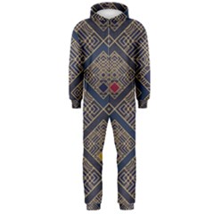 Pattern Seamless Antique Luxury Hooded Jumpsuit (men)