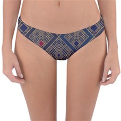 Pattern Seamless Antique Luxury Reversible Hipster Bikini Bottoms