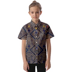 Pattern Seamless Antique Luxury Kids  Short Sleeve Shirt