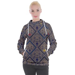 Pattern Seamless Antique Luxury Women s Hooded Pullover