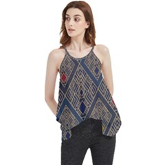 Pattern Seamless Antique Luxury Flowy Camisole Tank Top