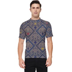 Pattern Seamless Antique Luxury Men s Short Sleeve Rash Guard by Maspions