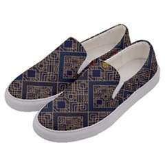 Pattern Seamless Antique Luxury Men s Canvas Slip Ons