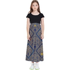 Pattern Seamless Antique Luxury Kids  Flared Maxi Skirt