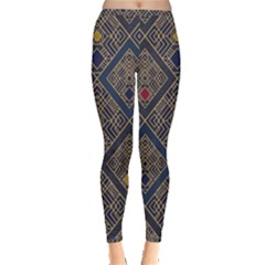 Pattern Seamless Antique Luxury Inside Out Leggings