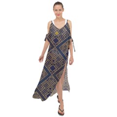 Pattern Seamless Antique Luxury Maxi Chiffon Cover Up Dress