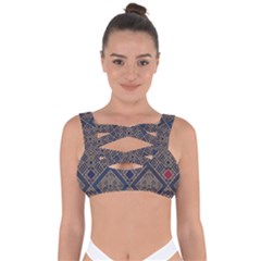 Pattern Seamless Antique Luxury Bandaged Up Bikini Top