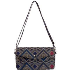 Pattern Seamless Antique Luxury Removable Strap Clutch Bag