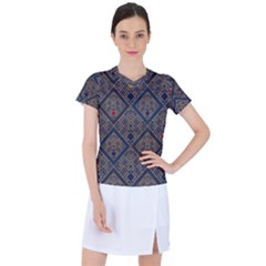 Pattern Seamless Antique Luxury Women s Sports Top by Maspions