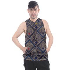 Pattern Seamless Antique Luxury Men s Sleeveless Hoodie