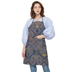 Pattern Seamless Antique Luxury Pocket Apron