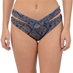 Pattern Seamless Antique Luxury Double Strap Halter Bikini Bottoms