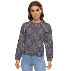 Pattern Seamless Antique Luxury Women s Long Sleeve Raglan T-shirt