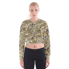 Marble Texture Pattern Seamless Cropped Sweatshirt