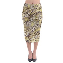 Marble Texture Pattern Seamless Midi Pencil Skirt