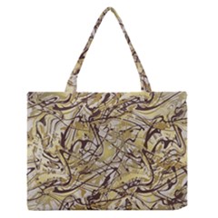 Marble Texture Pattern Seamless Zipper Medium Tote Bag