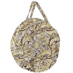 Marble Texture Pattern Seamless Giant Round Zipper Tote