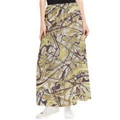 Marble Texture Pattern Seamless Maxi Chiffon Skirt