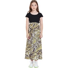 Marble Texture Pattern Seamless Kids  Flared Maxi Skirt