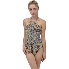 Marble Texture Pattern Seamless Go With The Flow One Piece Swimsuit