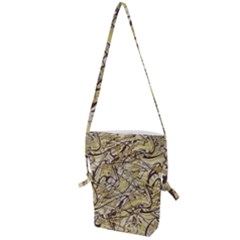 Marble Texture Pattern Seamless Folding Shoulder Bag by Maspions