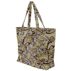 Marble Texture Pattern Seamless Zip Up Canvas Bag