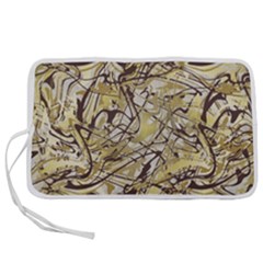 Marble Texture Pattern Seamless Pen Storage Case (l)