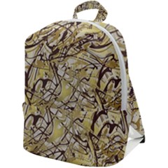 Marble Texture Pattern Seamless Zip Up Backpack