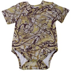 Marble Texture Pattern Seamless Baby Short Sleeve Bodysuit