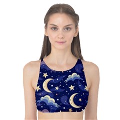 Night Moon Seamless Tank Bikini Top