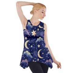 Night Moon Seamless Side Drop Tank Tunic