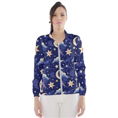 Night Moon Seamless Women s Windbreaker