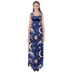 Night Moon Seamless Empire Waist Maxi Dress