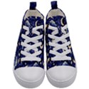 Night Moon Seamless Kids  Mid-Top Canvas Sneakers View1