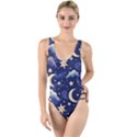 Night Moon Seamless High Leg Strappy Swimsuit View1