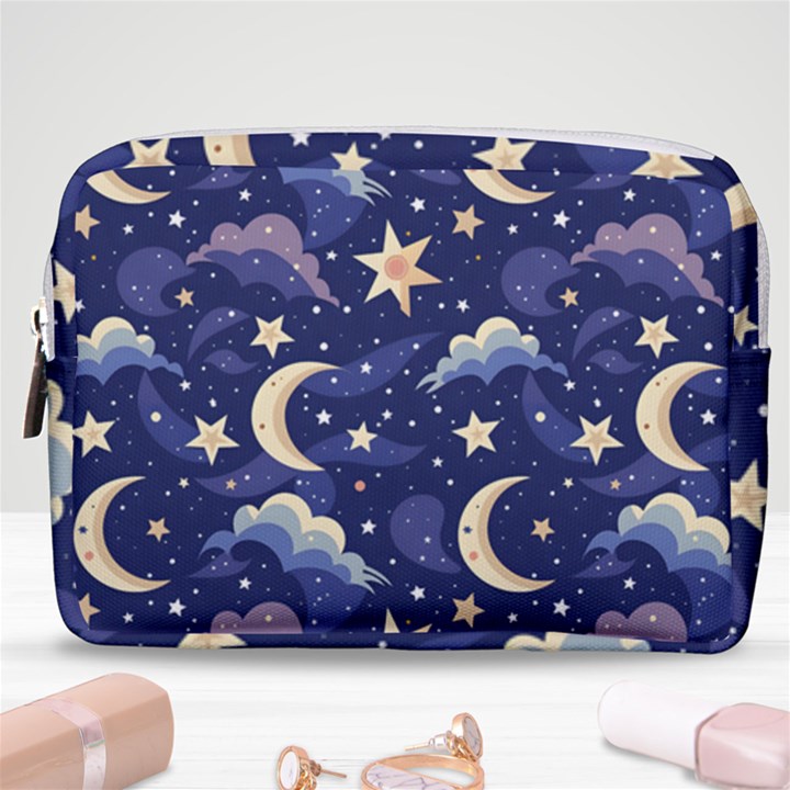 Night Moon Seamless Make Up Pouch (Medium)