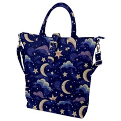 Night Moon Seamless Buckle Top Tote Bag