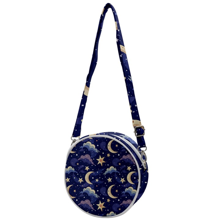 Night Moon Seamless Crossbody Circle Bag