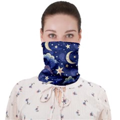 Night Moon Seamless Face Covering Bandana (adult) by Maspions