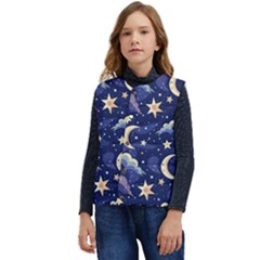 Night Moon Seamless Kid s Button Up Puffer Vest	