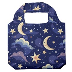 Night Moon Seamless Premium Foldable Grocery Recycle Bag