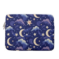 Night Moon Seamless 15  Vertical Laptop Sleeve Case With Pocket by Maspions