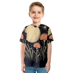 Flowers Space Kids  Sport Mesh T-shirt