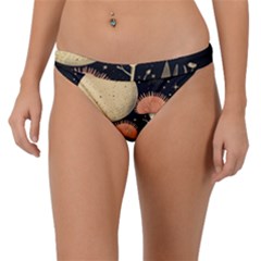 Flowers Space Band Bikini Bottoms