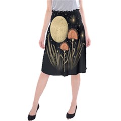 Flowers Space Midi Beach Skirt