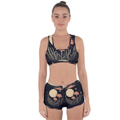 Flowers Space Racerback Boyleg Bikini Set