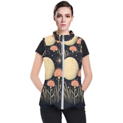 Flowers Space Women s Puffer Vest