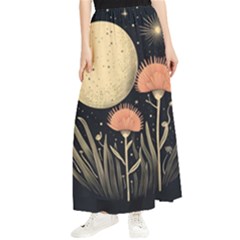 Flowers Space Maxi Chiffon Skirt